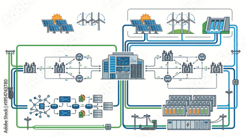 Schematic diagram of industrial process system.