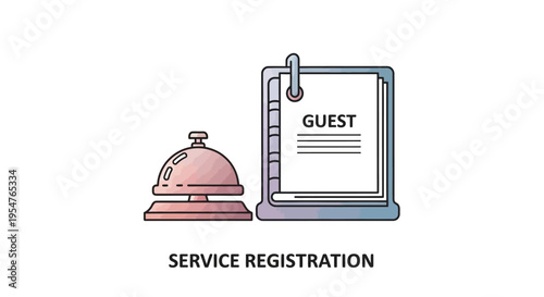 Hotel Service Registration Bell Guest.
