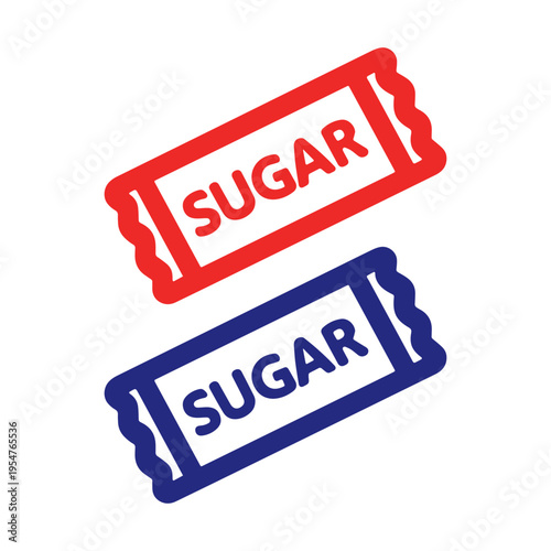Sugar Sachet Line Art Icon
