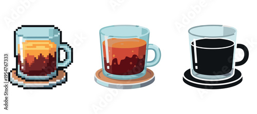 Retro to modern coffee mugs: pixel art and contemporary cup designs