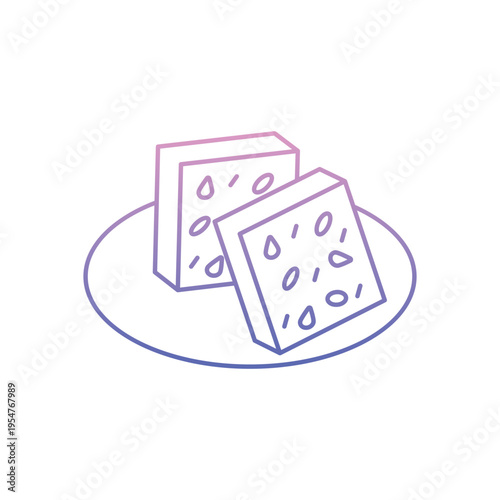 Halva icon clean and modern vector illustration