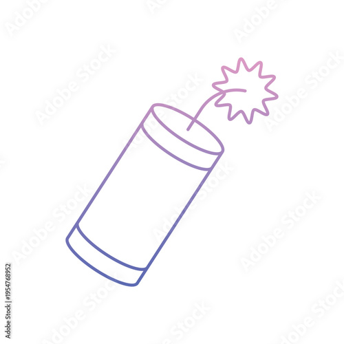 Firecrackers icon clean and modern vector illustration