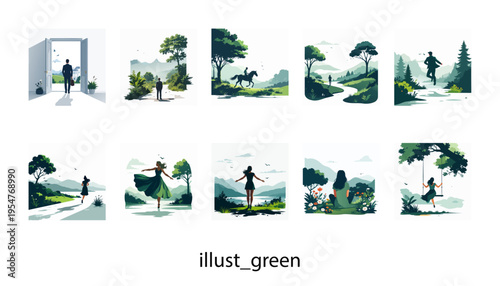 ポジティブな精神と希望_イラスト素材