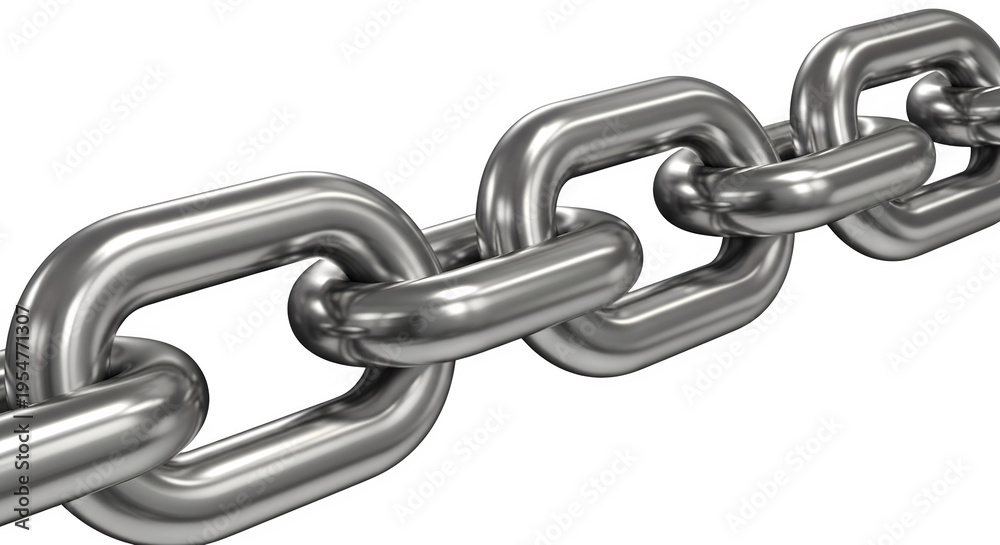 Fototapeta premium A close-up view of a metal chain on a transparent background