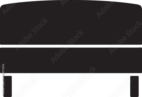 Two-Tone Headboard icon in silhouette on white background.