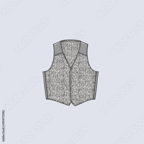 Mens Textured Waistcoat