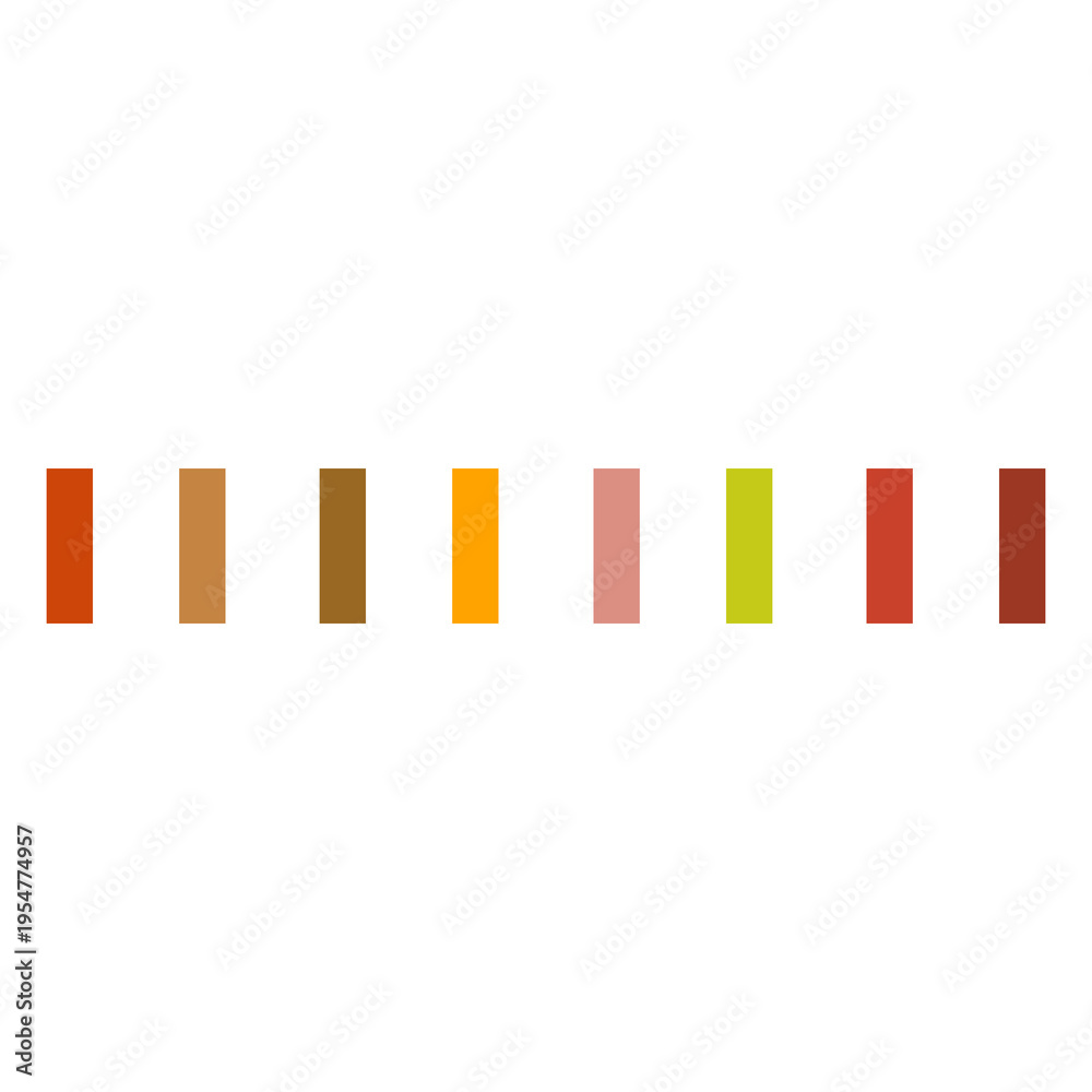 Obraz premium A row of colorful vertical rectangular blocks on checkered background