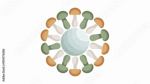 Colorful pills and capsules arranged in a circular pattern on a white background for health and medicine concepts