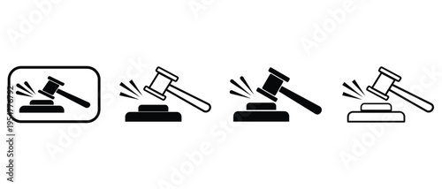  judge gavel symbol icon. Gavel icon vector for web and mobile app. 