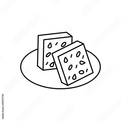 Halva icon clean and modern vector illustration