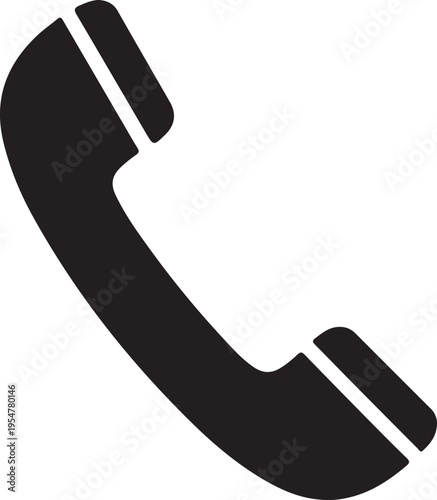 Vector black telephone icon