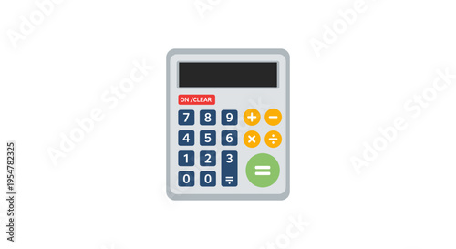 calculator on white background, finance tool