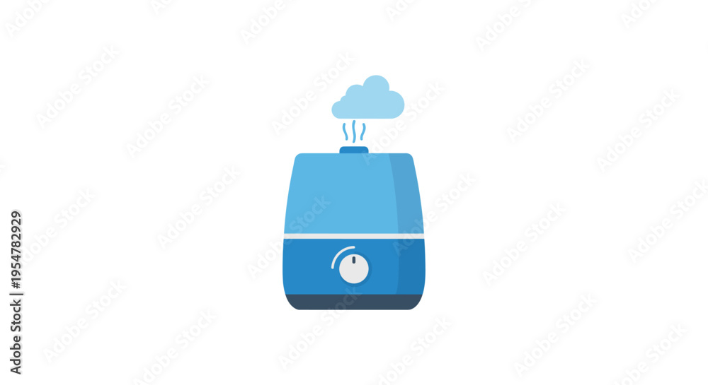 Fototapeta premium blue humidifier with mist cloud