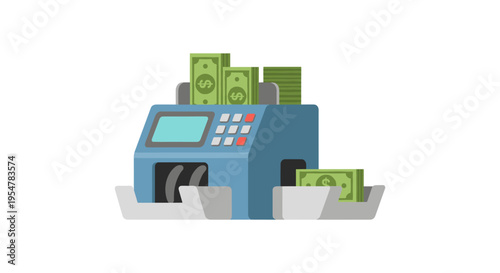 Money Counter Machine with Cash Stacks