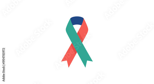 colorful awareness ribbon symbol, support and hope