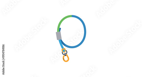 colorful dog leash with clip and handle