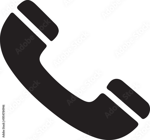 Vector black telephone icon
