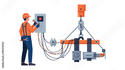 Master Mechanic at Work: A skilled mechanic meticulously examines and maintains intricate machinery, ensuring precision and functionality within an industrial setting.