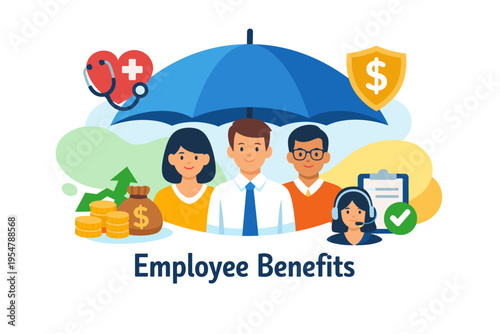 Medical insurance growth and financial security concept.