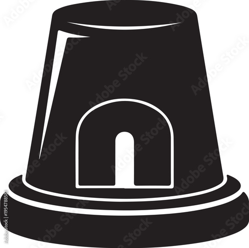 Vector black top hat icon