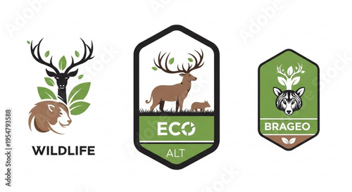 ecology flat icon set