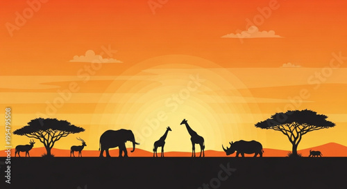 sunset in africa