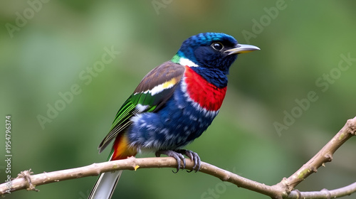 The gartered trogon, Trogon caligatus, known as the northern violaceous trogon