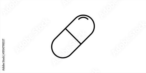 striped capsule icon vector template illustration logo design
