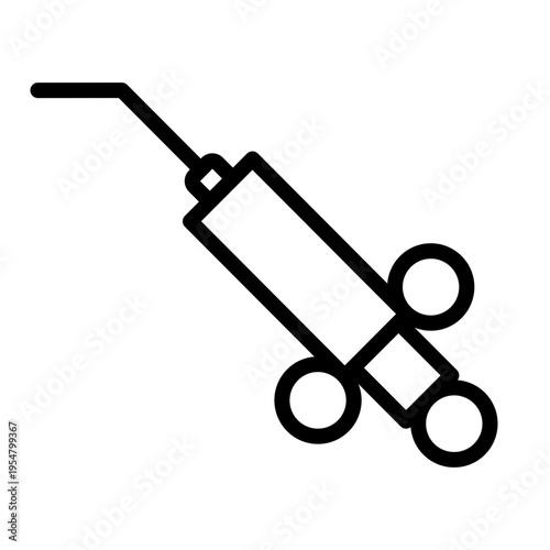 Dental Injection Vector Line Icon Design