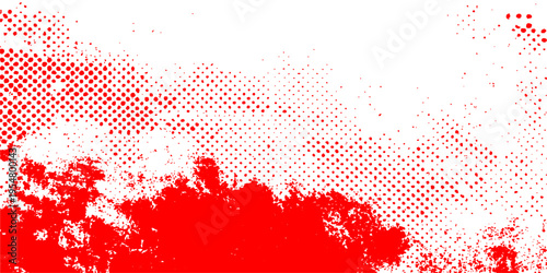 A red grunge wallpaper featuring a Christmas paint splash and blood ink splat texture as a vector illustration backdrop for holiday card design