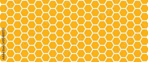 Simple yellow honeycomb design pattern for interlocking design and decoration.