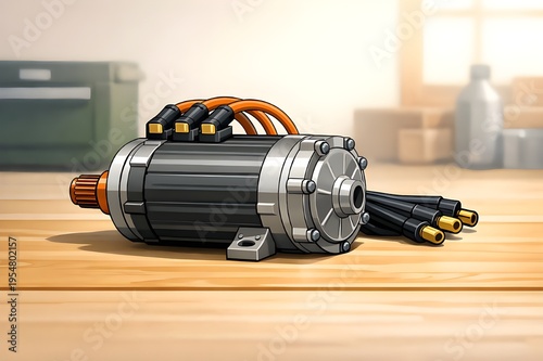 Minimalist lifestyle illustration of bolts and nuts.