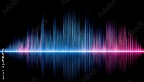 Vibrant Sound Wave Graph Transitioning From Blue To Pink Isolated On Transparent Background