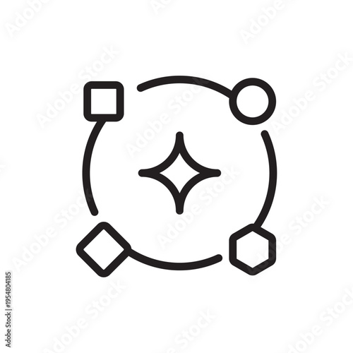 Workflow Optimization Cycle Line Icon. Process Improvement Outline Vector