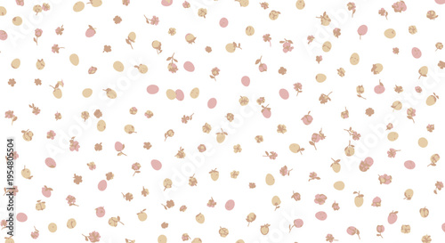 Delicate Floral Pattern with Soft Colors Ideal for Backgrounds and Textile Designs