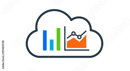 Cloud computing platform delivering powerful data analytics and insightful visualizations for strategic business intelligence and performance monitoring