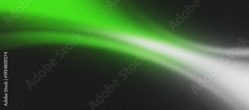 Billede på lærred electric green light sweep over dark grain field, abstract gradient shape on bla