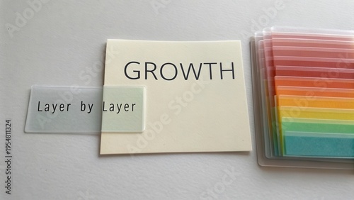 Growth Concept with Transparent Layers and Color Gradients for Learning and Development in Educational Contexts