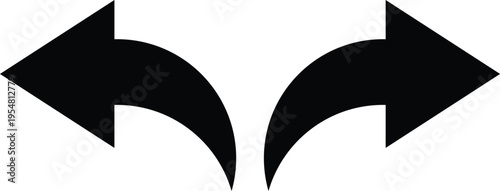 Curved Double-Headed Arrow Vector Icon