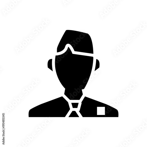 real estate agent employee man glyph solid style vector icon illustration