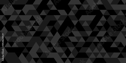 Abstract geometric wall tile and metal cube background triangle wallpaper. Seamless geometric pattern low polygon backdrop background. Gray diamond overlap polygonal background.