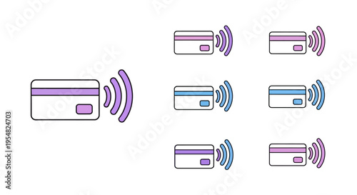 Credit cards with wireless payment technology.