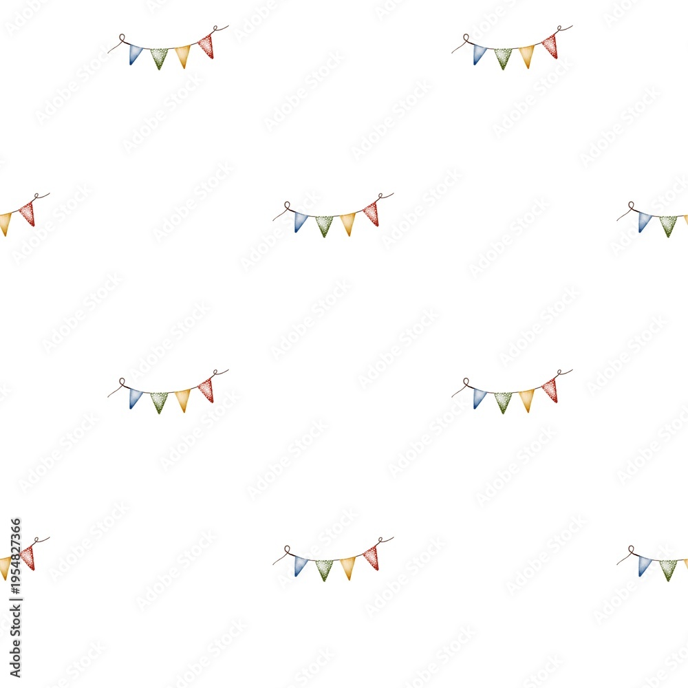 Obraz premium Colorful fabric pattern with flags designed for wrapping and packaging projects
