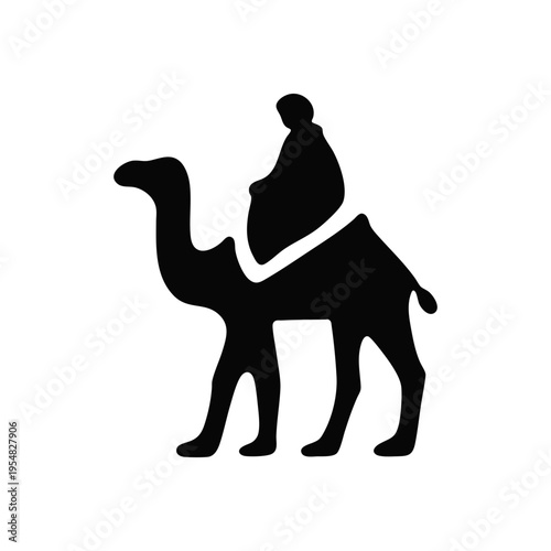 Man Riding Camel Desert Travel