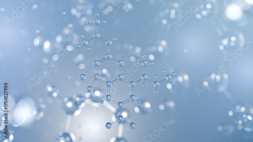 Obraz na płótnie binapacryl molecular structure 3d, fungicide structural chemical formula view fr