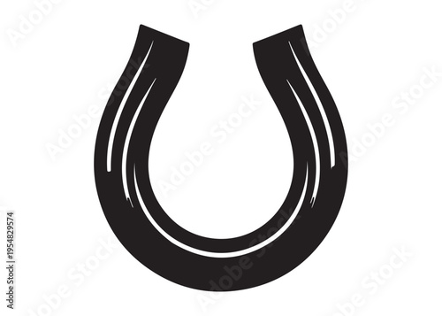 horseshoe logo silhouette vector, lucky iron horseshoes silhouette vector illustration, blacksmith horseshoe logo, horse footwear logo silhouette design on white background