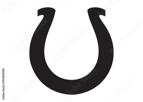 horseshoe logo silhouette vector, lucky iron horseshoes silhouette vector illustration, blacksmith horseshoe logo, horse footwear logo silhouette design on white background