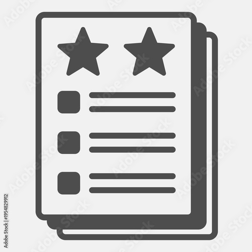 Voter election program paper solid icon, democracy day concept. Vector graphics. Document sign and editable stroke, glyph style icon for mobile or web design.