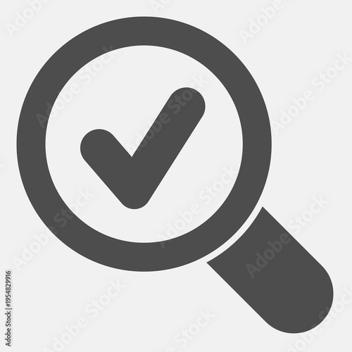 Fotografie Approval under loupe solid icon, agreement concept