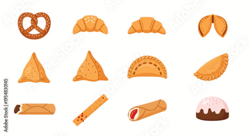 Assortment of Baked Goods and Pastries.